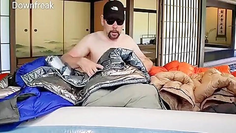 Humping 20 Down Puffer Jackets In An Inflatable Pool