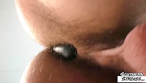 Hung Jock Jerks Off While Ass Tormented