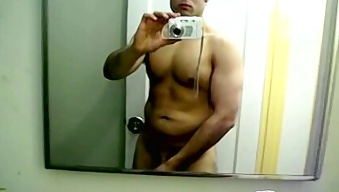 Tubby Yet Muscular Dude Showing His Hot Body