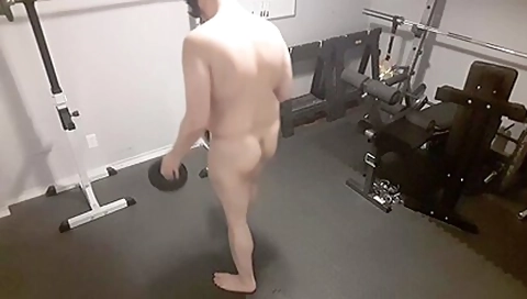 Fat Man Nude Workout 28 Legs