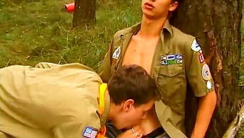 Boy Scout Twinks Enjoying Their Little Bj Club