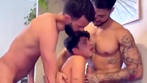 Twink Vs Two Gym Guys